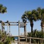 <p align=left>L'entrée vers la mer, à quelques pieds de notre emplacement. Une des principales raisons pour laquelle on choisit Myrtle Beach depuis des années.