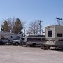 <p align="left">Las Cruces, Coachligh RV Park de Passport America. Sur les photos, le motel et le RV Park ont l'air plus beaux et moins vieux qu'ils ne le sont en réalité. Mais nous avons beaucoup aimé la ville et Old Mesilla, tout près