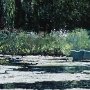 <I>Ma visitre au jardin de Monet</I>, acrylique, 48"x16"