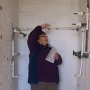 Ingénieux système de douche. C'était en 1933-1947.