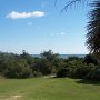 Vue du haut de leur terrasse. Bord de la mer un peu loin, mais bord de mer tout de même.