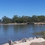 Au loin, sur la gauche Saint-Simons Island.