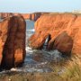 <p align=left>Les falaises ne sont pas si hautes, mais tellement colorées.